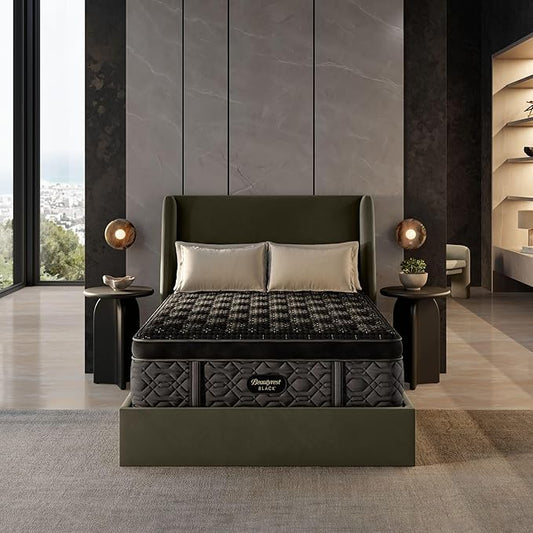 Beautyrest Black Series Four 17.5" Medium Summit Pillow Top Full Mattress - Breathable, Cooling, and Supportive - CertiPUR-US Certified, 100-Night Sleep Trial, and 10-Year Limited Warranty