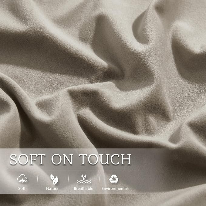 StangH Camel Beige Body Pillow Cover, Super Soft Velvet Case 20 x 54 Pregnancy Body Pillow Nursery Baby Protect Bed Pillowcase Couch Pillow, 20 x 54-inch, 1 Piece