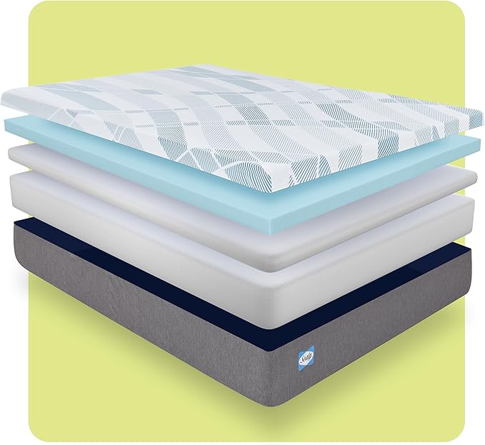 Sealy Dreamlife 12” Foam Mattress-in-a-Box, Full, SealyComfort Gel Memory Foam, SealySupport Transition Foam, Surface-Guard Technology
