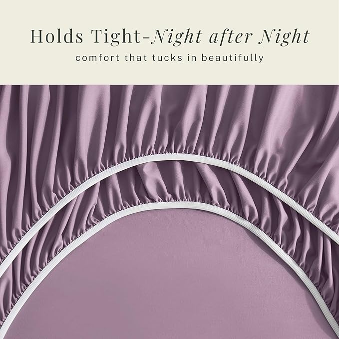 Hearth & Harbor Bed Sheets, Luxury Soft 6 Piece Bed Sheet Set Extra Deep Pocket Fitted Sheets Fits Mattress up to 21", Double Brushed Bedding Sheets & Pillowcases,