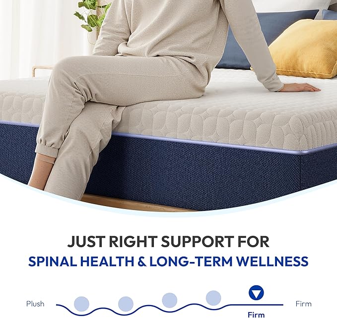 Gelsea 10 Inch King Size Mattress, Firm Gel Memory Foam King Mattress in a Box, Firm Back Support for Pressure Relief & Spinal Alignment, CertiPUR-US Certified, Fiberglass-Free