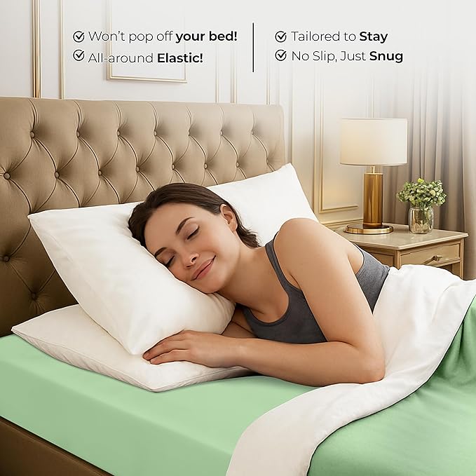 Utopia Bedding King Fitted Sheet - Bottom Sheet - Deep Pocket - Soft Microfiber - Shrinkage and Fade Resistant - Easy Care -1 Fitted Sheet Only (Sage Green)