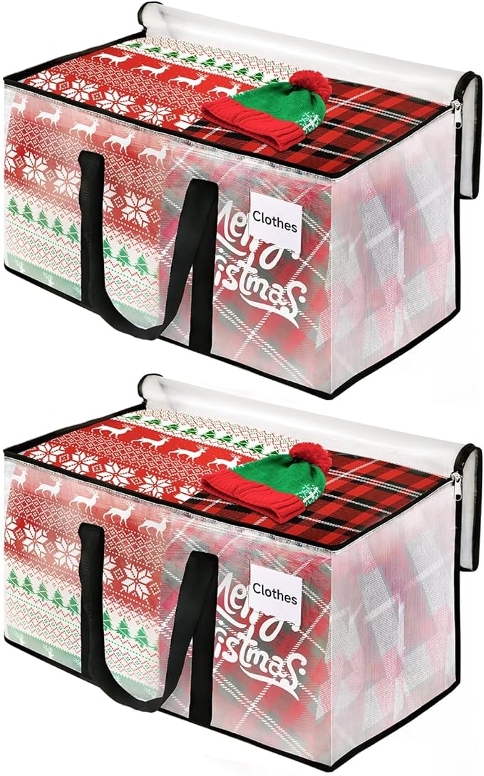 BlissTotes Moving Bags, 76L 2-Pack Storage Bags, Moving Box Heavy Duty Extra Large, Moving Totes with Zipper, Large Packing Bag with Reinforced Handles, Boxes for Packaging Moving