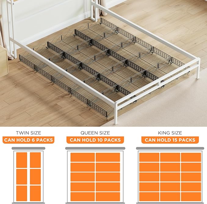 Under Bed Storage with Wheels, Rollable Under Bed Storage Container, Foldable Metal Under Bed Organizer for Bedroom Clothes Shoes Blankets Storage (1black, Black)