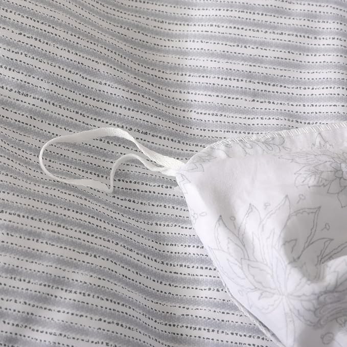 OAITE Duvet Cover Set,100% Cotton Comforter Cover with Leaf Pattern Duvet Cover Set,Soft Bedding Set Includes with 3 Piece (2 Pillow Shams,1 Duvet Cover)