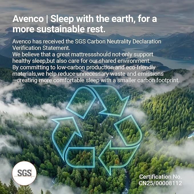 Avenco 12 Inch Full Size Mattress with Open-Cell Foam for Breathable Comfort, Gel Memory Foam Full Mattresses with Removable Cover, CertiPUR-US Certified Mattress in a Box