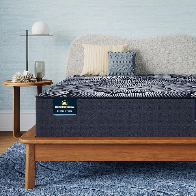 Serta Perfect Sleeper X - Excelled 13.75" Extra Firm Full Quilted Hybrid Mattress - 5 Support Zones and Cooling Tech for a Restorative Sleep - 100 Night Trial, CertiPUR-US Certified