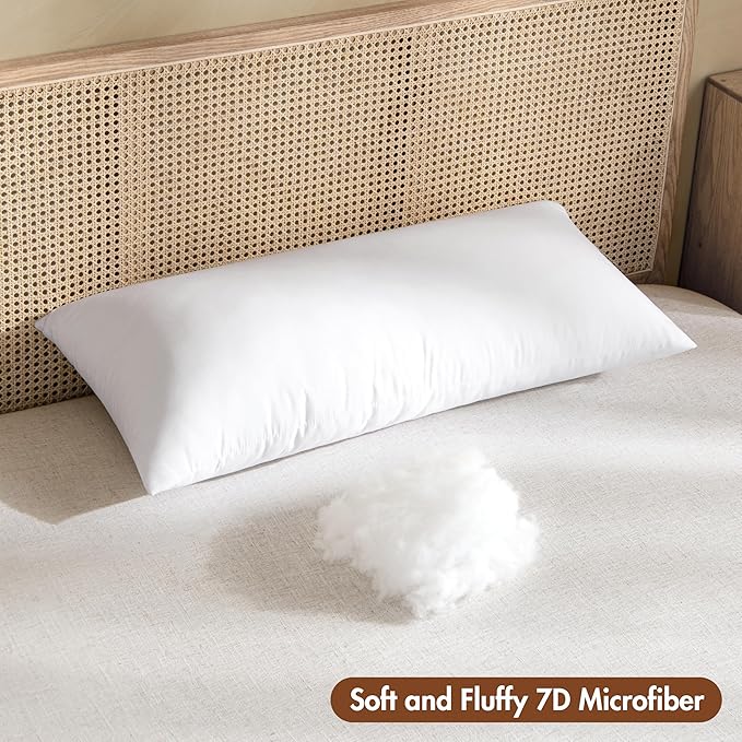 MIULEE 14x22 Inch Throw Pillow Insert Premium Throw Pillow Virgin Microfiber Stuffer Rectangle Pillow for Sofa Bed Couch