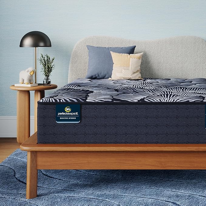 Serta Perfect Sleeper X - Excelled 14.25" Plush Queen Quilted Hybrid Mattress - 5 Support Zones and Cooling Tech for a Restorative Sleep - 100 Night Trial, CertiPUR-US Certified