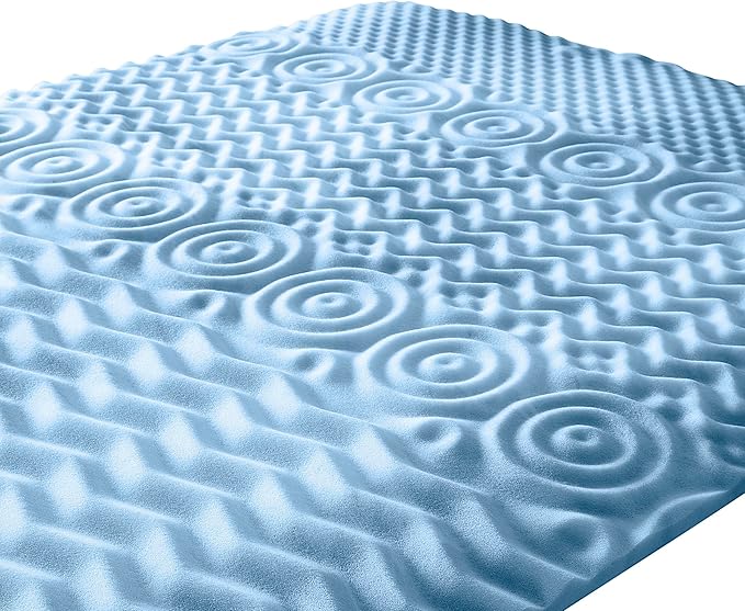 Serta Comfort Zone Cooling Memory Foam Mattress Topper, 1.5 Inch, Twin XL