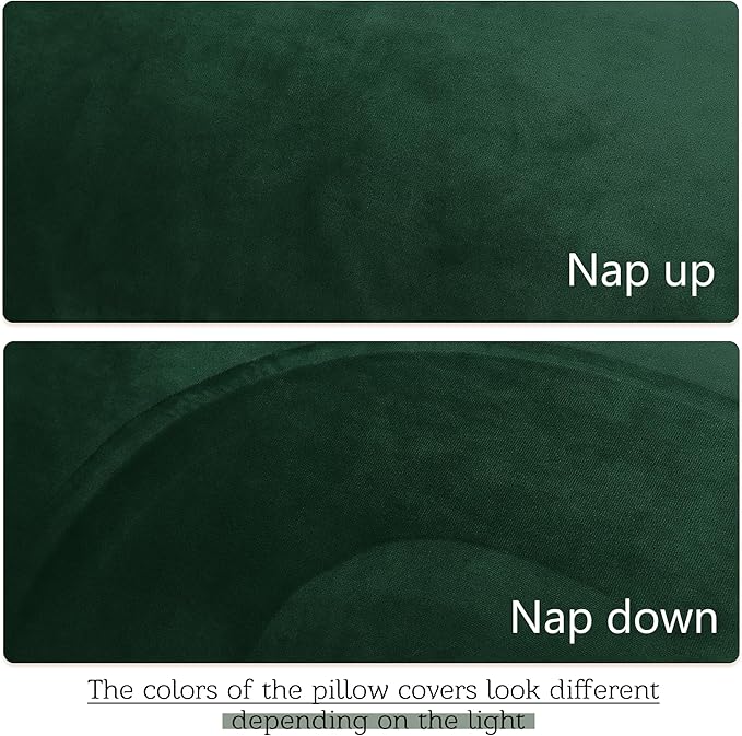 StangH Christmas Dark Green Body Pillow Cover, Soft Velvet Body Pillowcase for Pregnant, Holiday Lavish Decorative Oblong Pillowcase for Bedroom/Theater/Sofa/Couch, 20 x 54 inches, 1 Pc