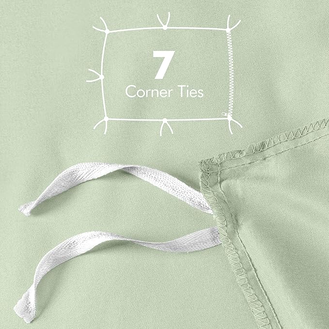 Utopia Bedding Duvet Cover King Size - 3 Piece with Zipper Closure - 1 Comforter Cover 104X90 Inches & 2 Pillow Shams 20X36 Inches (Sage) Comforter Not Included