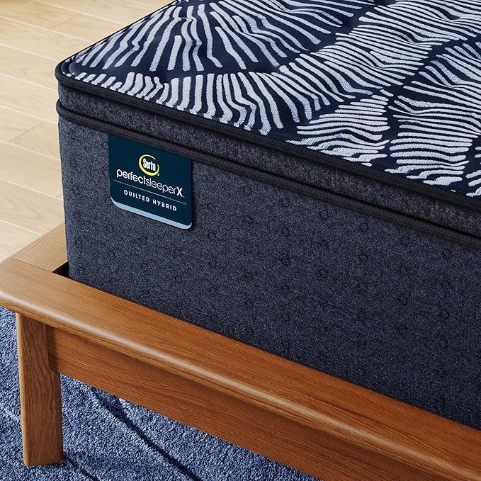 Serta Perfect Sleeper X - Lexton 14.25" Medium Pillow Top Full Quilted Hybrid Mattress - 5 Support Zones and Cooling Tech for a Restorative Sleep - 100 Night Trial, CertiPUR-US Certified