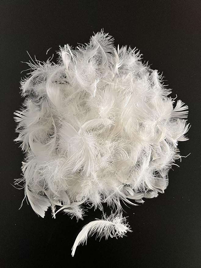 Bulk Goose Down Feather Stuffing & Fill – Hypoallergenic Pillow Filling, Repair, Restuff, Fluff for Couch Cushions, Comforters, Jackets5/95-4Lb DIY