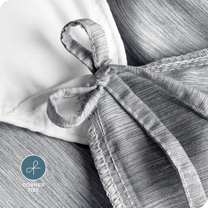 Bare Home Bedding Duvet Cover Full Size - Premium 1800 Super Soft Collection - Lightweight, Duvet Cover - Soft Textured Bedding (Full, Heathered Charcoal)