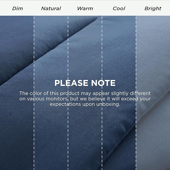 Bedsure Comforter Duvet Insert - Quilted Comforters Twin Size, All Season Duvet, GentleSoft Down Alternative Bedding Blanket, with 8 Tabs, Gifts for Women/Men, Dark Slate Blue, Twin 88 x 68 Inches