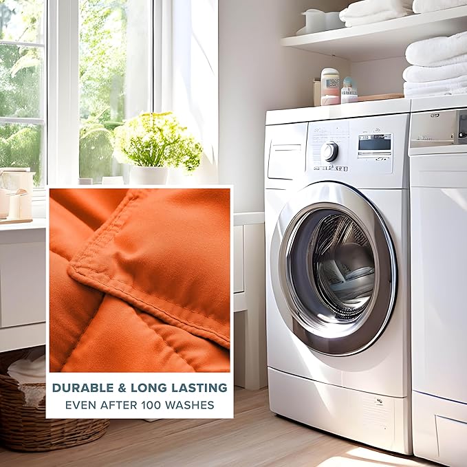 Bare Home Comforter Set - Full Size - Ultra-Soft - Goose Down Alternative - Premium 1800 Series - All Season Warmth (Full, Orange)