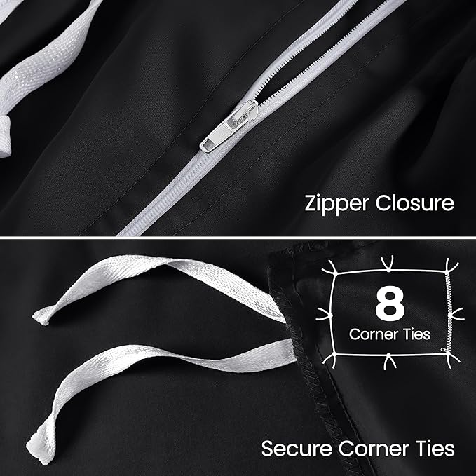 Utopia Bedding Duvet Cover Full with Fitted Sheet (54x75) - 2 Pillow Case (20x30) - All Season Luxury Bed in a Bag with Zippered Duvet Cover - No Comforter (Black)