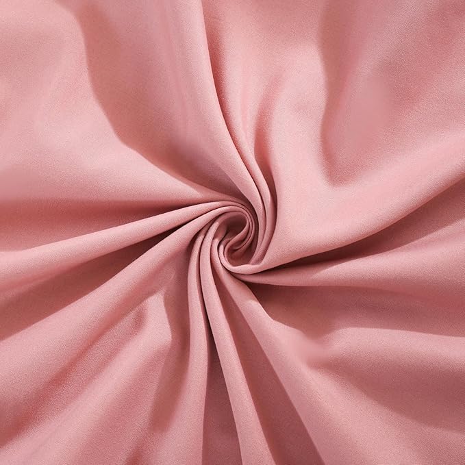 Pink Mocha Pillow Shams Cute Ruffle Queen Pillowcases Solid Pillow Cover Set of 2 Shabby Chic Soft Pink Pillowcases 2 Pack (Queen (20''x30''), Pink Mochae)