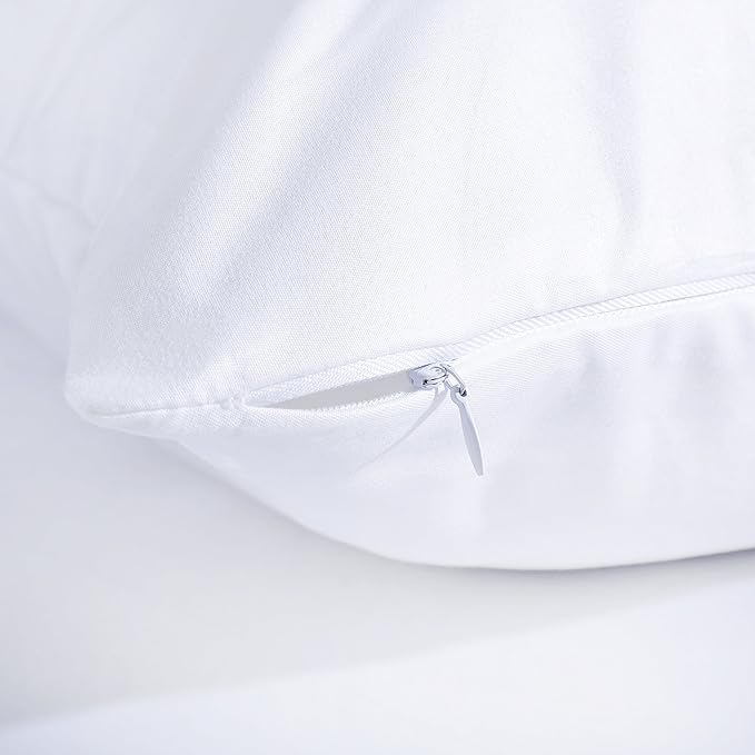 Evolive Ultra Soft Microfiber Body Pillow Cover/Pillowcases 21"x54" with Hidden Zipper Closure (21"x54" Body Pillow Cover, White) (Pack of 2)