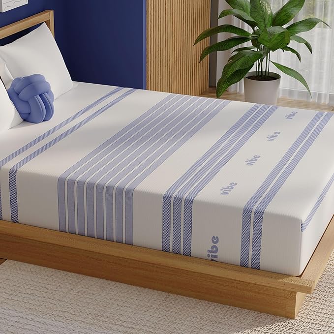 Vibe Gel Memory Foam 8-Inch Mattress - Bed-in-a-Box - Twin XL Size - White - Certi-PUR Certified