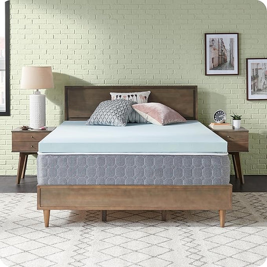 Sealy Dreamlife 3” Gel Memory Foam Queen Mattress Topper with SealyComfort Gel Foam, 1 Year Limited Warranty, Made in the USA