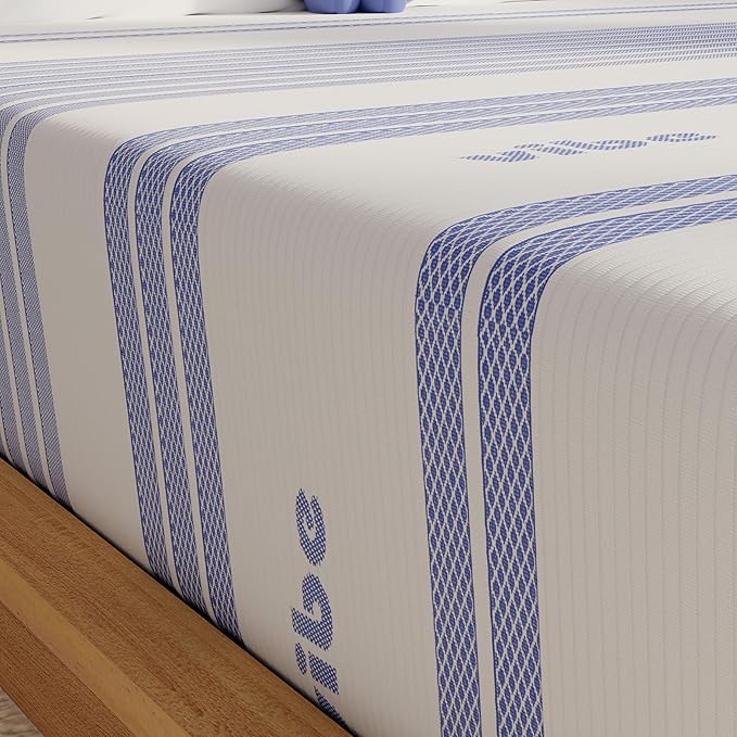 Vibe Gel Memory Foam 10 Inch Mattress - Bed-in-a-Box - King Size - Pressure Relief - Certi-PUR Certified