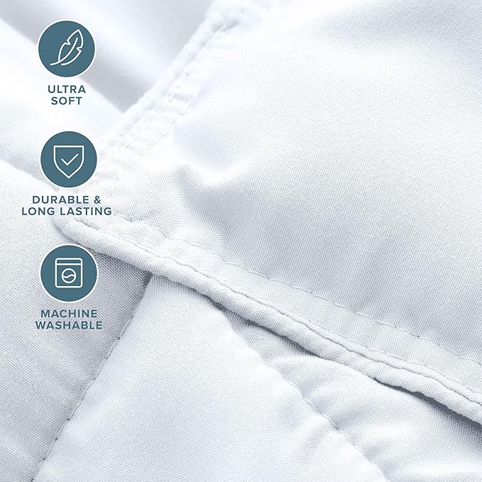 Bare Home Comforter Set - Oversized King Size - Ultra-Soft - Goose Down Alternative - Premium 1800 Series - All Season Warmth (Oversized King, White)