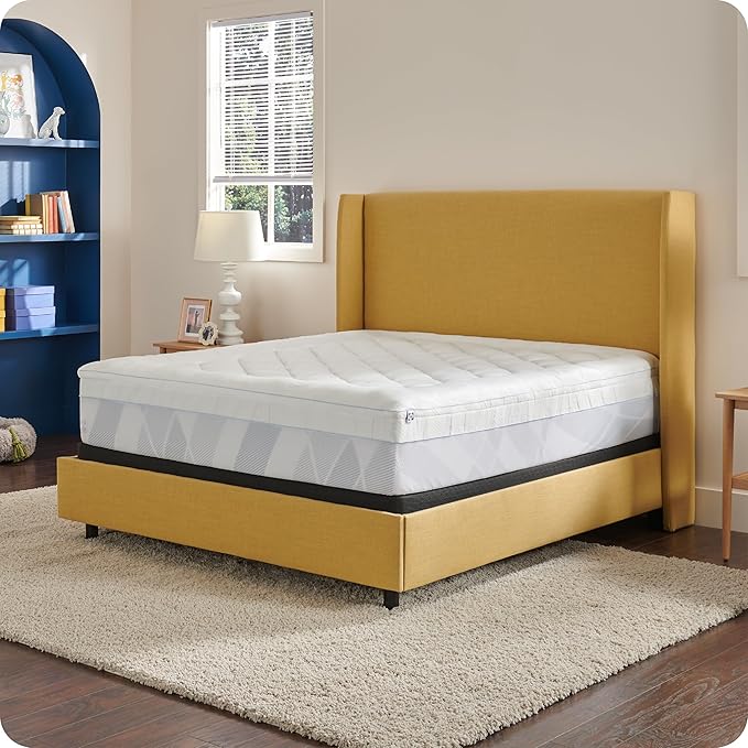 Sealy Dreamlife 3” Gel Memory Foam Full Mattress Topper with 1” Quilted Cooling Cover, SealyComfort Gel Foam, SealyCool Poly Blend Cover