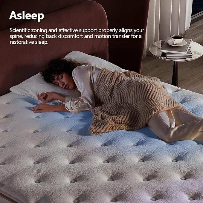 Twin,10inch Hybrid Mattress in a Box Memory Foam Mattress Size Firm with Individual Pocket Spring Upgrade Zoned Support Medium Firm Memory Fat Mattress