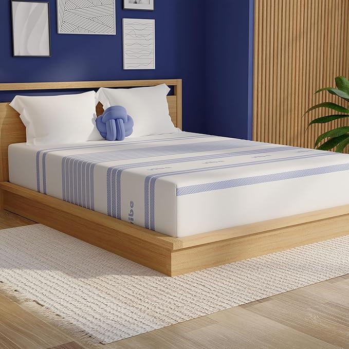 Vibe Gel Memory Foam 10 Inch Mattress - Bed-in-a-Box - Twin XL Size - Pressure Relief - Certi-PUR Certified