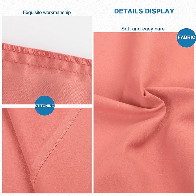 FLXXIE King Pillow Cases Set of 2, Soft Microfiber Pillow Covers with Envelope Closure, Wrinkle, Fade and Stain Resistant Pillowcases, 20x36, Coral