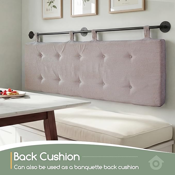 HIGOGOGO Wall Mounted Headboards for King Size Bed, Hanging Head Board Wall with Button Tufting, Adjustable Height Headboard for Bedroom,Grey