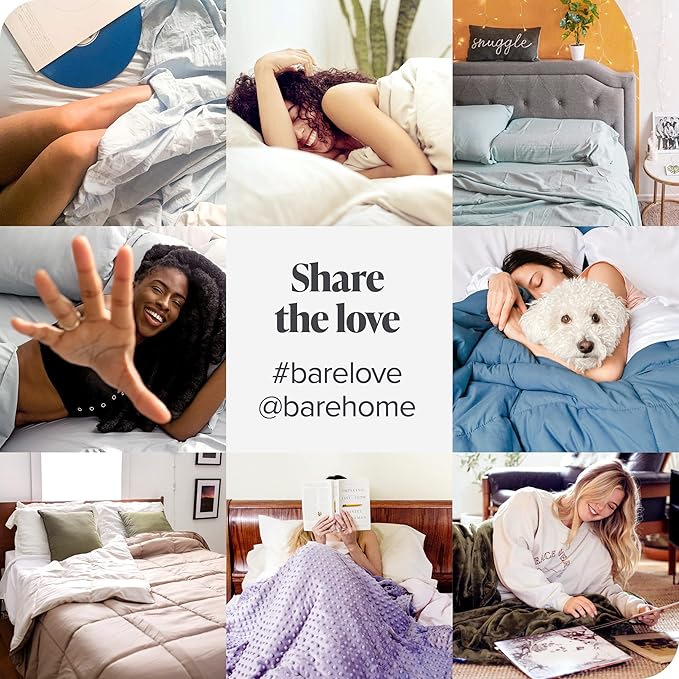 Bare Home Bedding Duvet Cover Full Size - Premium 1800 Super Soft Collection - Lightweight, Duvet Cover - Soft Textured Bedding (Full, Heathered Pewter)