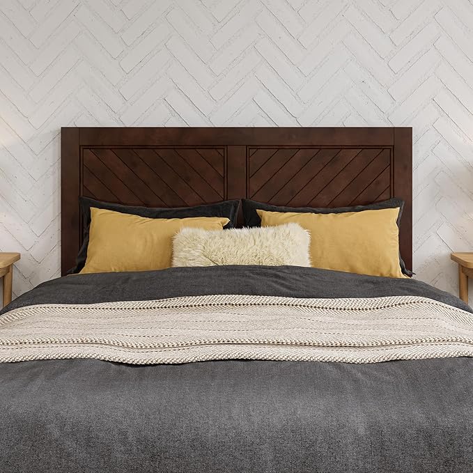 AFI, Canyon Full Solid Wood Rustic Farmhouse Headboard, Walnut