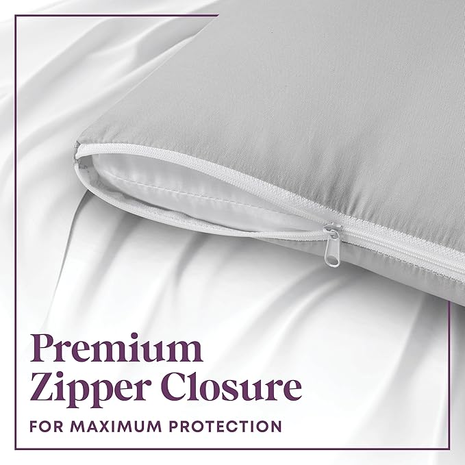 CIRCLESHOME European Pillow Protectors - 100% Cotton Breathable Pillowcases - 26 X 26 Square Pillowcases - Protects Pillows from Dirt, Dust and Debris (European- 2 Pack- 26x26)
