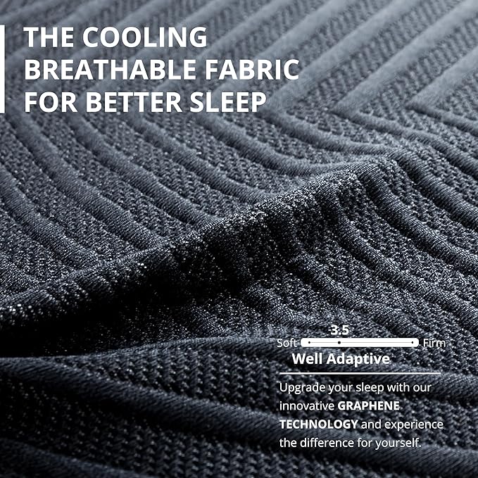 MLILY EGOHOME 12 Inch California King Memory Foam Mattress for Cooling Sleep, Pressure Relief Cooling Copper Gel Bed in a Box, Foam Made in USA, CertiPUR-US Certified, Medium Plush, 72x84x12 Black