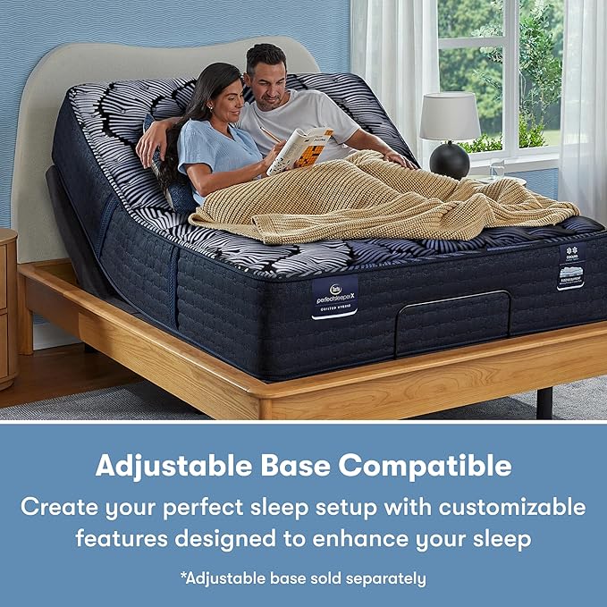 Serta Perfect Sleeper X - Max 14.25" Medium Cal King Quilted Hybrid Mattress - 5 Support Zones and Cooling Tech for a Restorative Sleep - 100 Night Trial, CertiPUR-US Certified