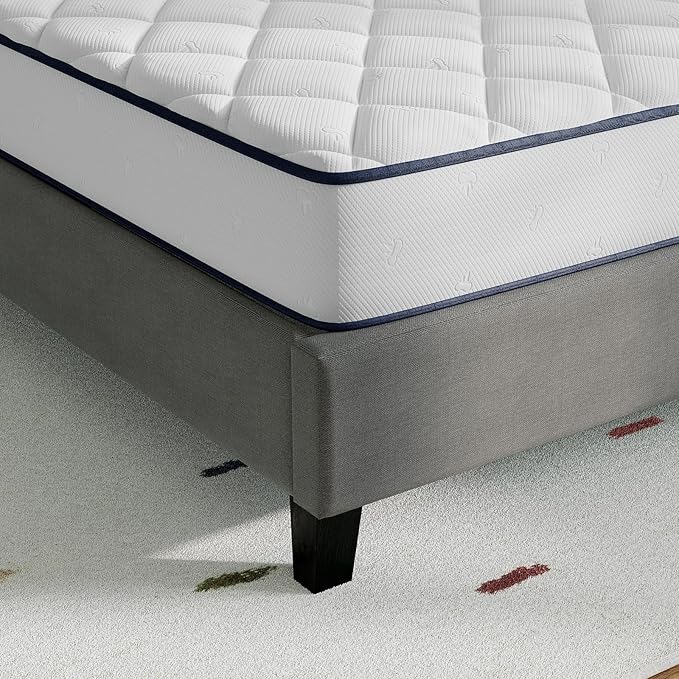 Novilla Queen Size Mattress 6 Inch, Foam and Spring Hybrid Mattress for Restful Sleep, Medium Firm, CertiPUR-US Certified Foam & Steel Coils, Durable Support, Eco-Friendly Packaging