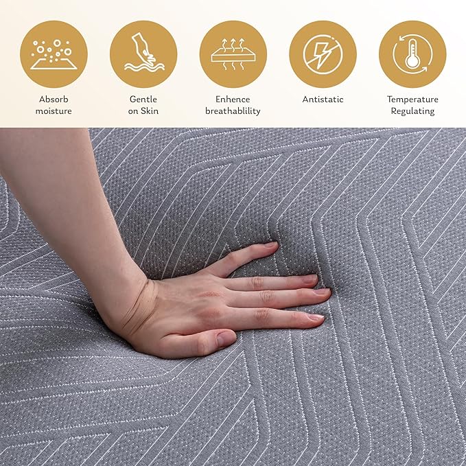 MLILY EGOHOME 10 Inch Twin Mattress, Copper Gel Cooling Memory Foam Mattress for Back Pain Relief,Therapeutic Single Mattress Bed in a Box, Made in USA, CertiPUR-US Certified, 38x75x10 Black