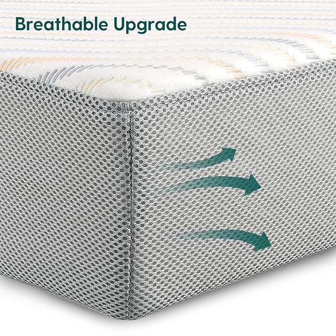 Babelio Biobased Crib and Toddler Mattress Dual-Sided, CertiPUR-US, Removable Waterproof and Machine-Washable Cover, 52"x27.5"x5"