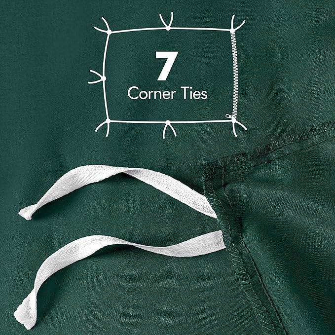 Utopia Bedding Duvet Cover Queen Size - 3 Piece with Zipper Closure - 1 Comforter Cover 90X90 Inches & 2 Pillow Shams 20X26 Inches (Emerald) Comforter Not Included