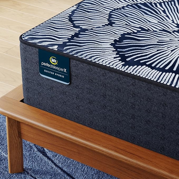 Serta Perfect Sleeper X - Excelled 13.75" Extra Firm Queen Quilted Hybrid Mattress - 5 Support Zones and Cooling Tech for a Restorative Sleep - 100 Night Trial, CertiPUR-US Certified