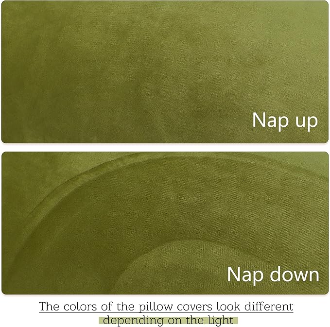 StangH Soft Velvet Body Pillow Covers - Olive Green Body Pillow Pillowcase for Babies Pregnancy All Seasons Suitable for Bed/Couch/Sofa/Reading/TV, 20 x 54-inch, 1 Piece
