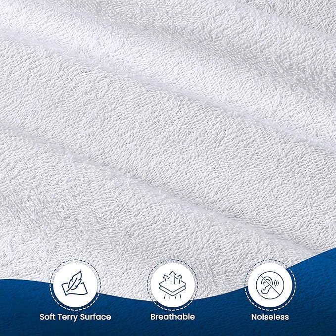 Utopia Bedding Waterproof Mattress Protector Super Queen Size, Premium 200 GSM Terry Mattress Cover, Soft & Breathable Bed Cover, Fitted Sheet Style with Stretchable Deep Pockets 17" (White)