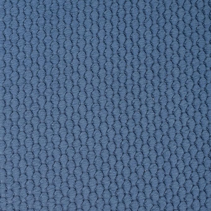 Sweet Home Collection Memory Foam Chair Cushion Honeycomb Pattern Solid Color Slip Non Skid Rubber Back Ultimate Comfort and Softness Rounded Square 16" x 16" Seat Cover, 12 Pack, Blue