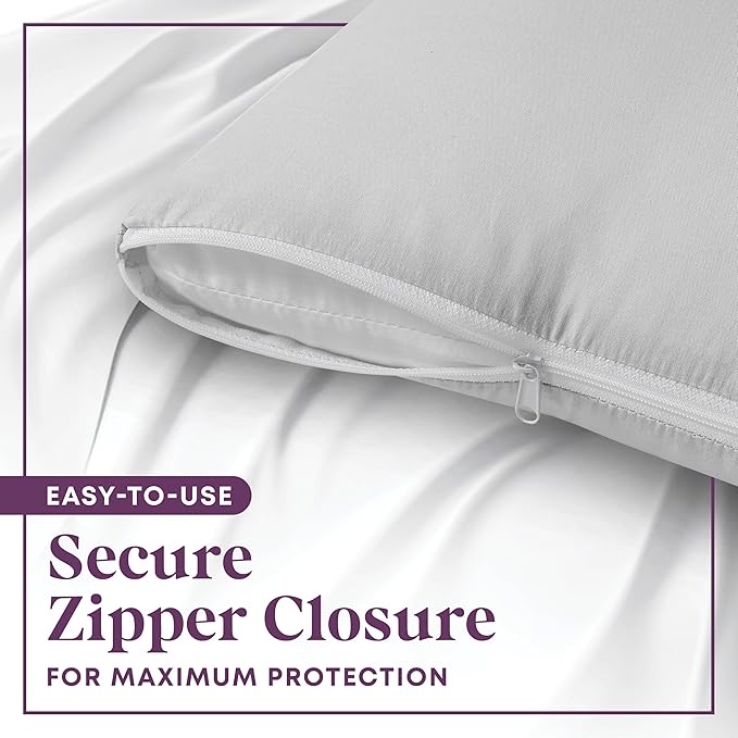 CirclesHome Pillow Protectors Single Pack Body (20 x 55) Zippered - 100% Cotton Breathable Pillowcases - Protects Pillows from Dirt, Dust and Debris (Body- Single Pack - 20x55)