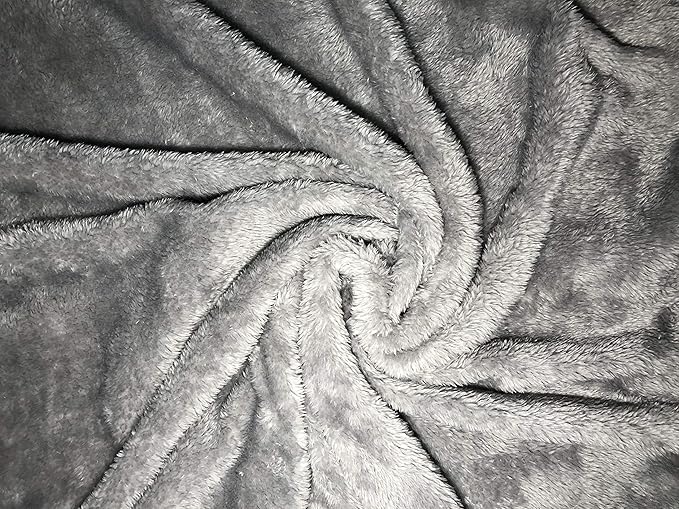 Extra Soft Body Pillow Cover, Sherpa/Microplush Material, 20x54 Inches, Zipper Closure (Gray)