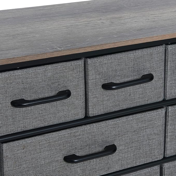 Household Essentials Ashwood Iron Sideboard with Victorian Drawer Detailing