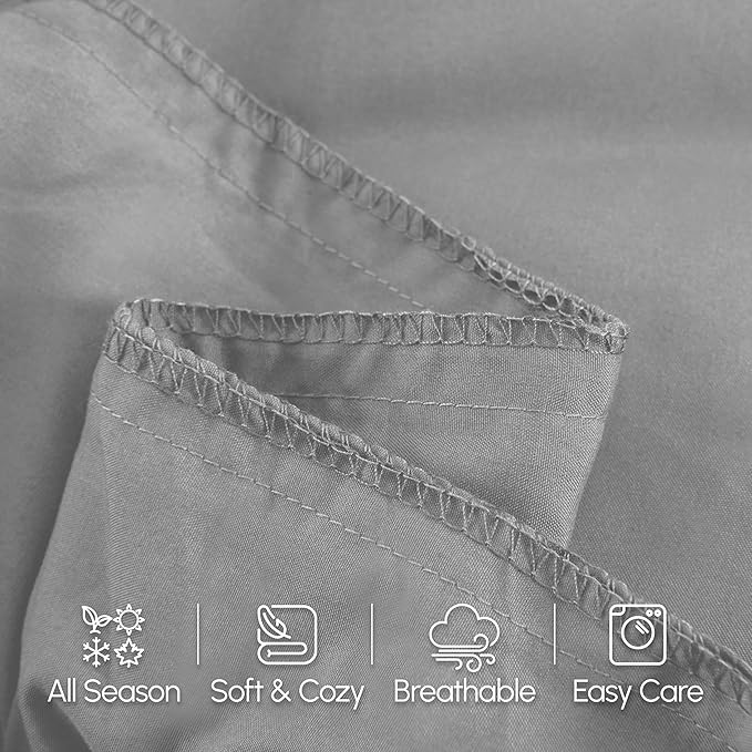 Elegant Comfort Luxury Ultra-Soft 1-Piece Body Pillowcase - 1500 Premium Hotel Quality Microfiber Double Brushed - Wrinkle Resistant, Body Pillowcase Size, Silver
